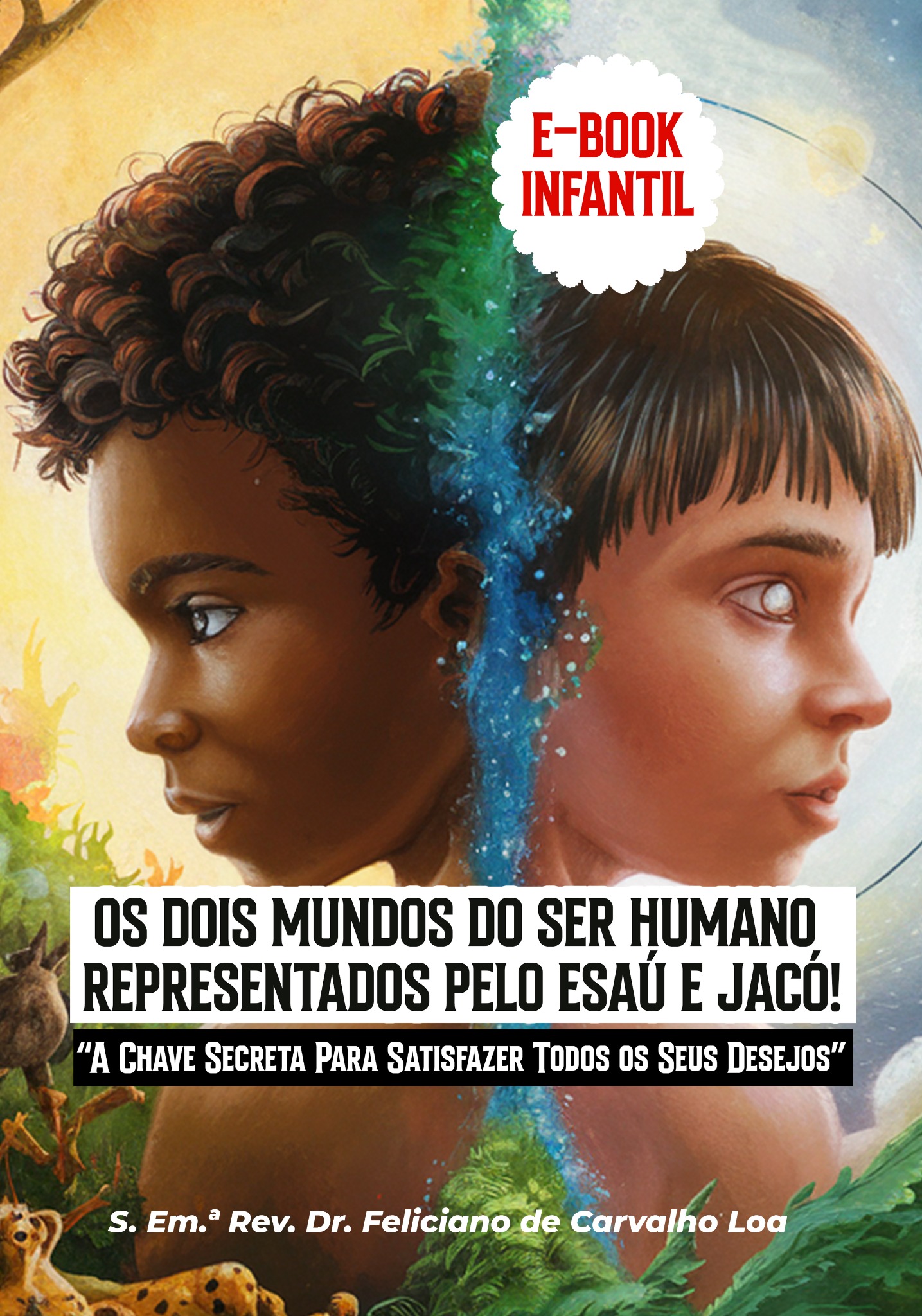Capa em português de Os dois mundos do ser humano representados pelo Esaú e Jacó